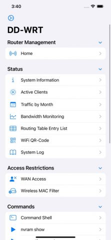 DD-WRT для iOS — скриншот 1