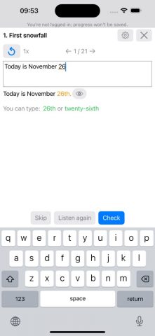 Daily Dictation English для iOS — скриншот 3