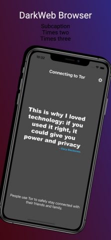 Dark Web Browser для iOS — скриншот 1