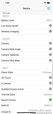 Device Info Tool для iOS — скриншот 3