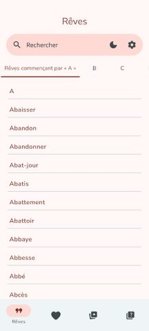 Dictionnaire Des Rêves для Android — скриншот 1