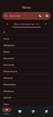 Dictionnaire Des Rêves для Android — скриншот 2