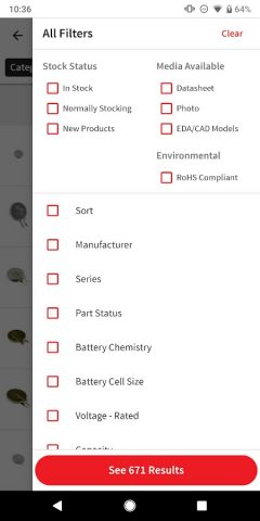 DigiKey для Android — скриншот 4