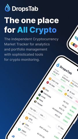 Dropstab Портфолио Криптовалют для Android — скриншот 1