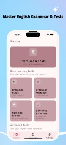 English Grammar Test & Quiz — скриншот 1