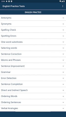 English Practice Tests для Android — скриншот 2