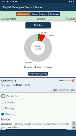 English Practice Tests для Android — скриншот 4