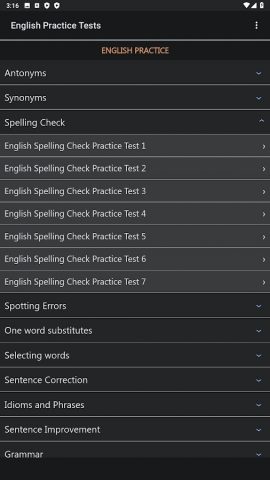 English Practice Tests для Android — скриншот 5