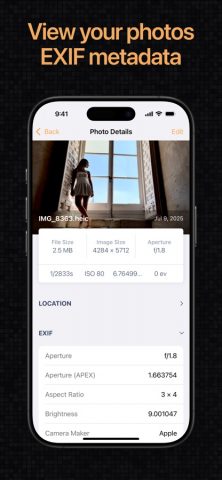 Exif Metadata для iOS — скриншот 2