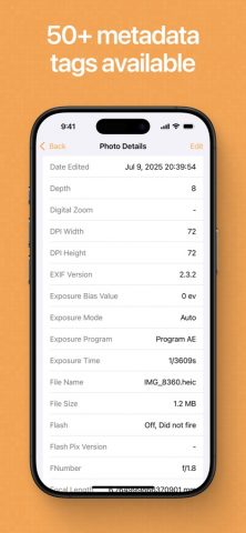 Exif Metadata для iOS — скриншот 3