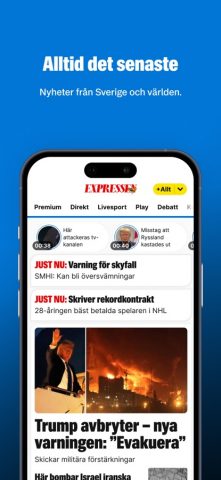 Expressen Nyheter для iOS — скриншот 1