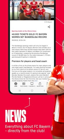 FC Bayern München для Android — скриншот 4
