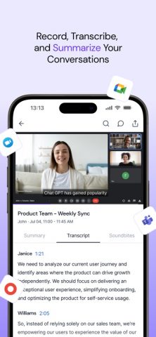 Fireflies: AI notetaker для iOS — скриншот 1