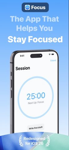 Focus — Timer for Productivity для iOS — скриншот 1
