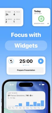Focus — Timer for Productivity для iOS — скриншот 5