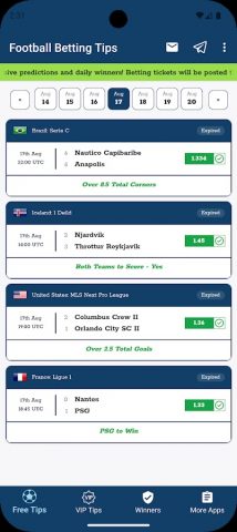Советы по ставкам на футбол для Android — скриншот 2