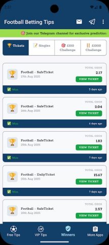 Советы по ставкам на футбол для Android — скриншот 3