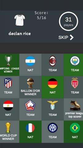 Football bingo quiz для Android — скриншот 3
