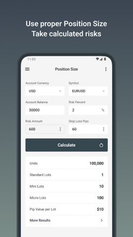 Forex Calculators для Android — скриншот 1