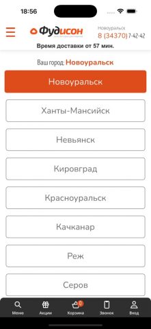 Фудисон для iOS — скриншот 1