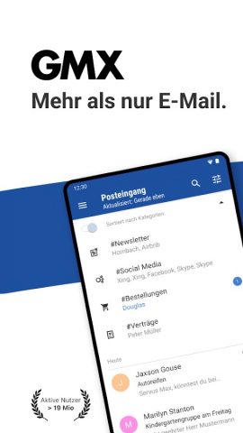 GMX — Mail, Cloud & News для Android — скриншот 1