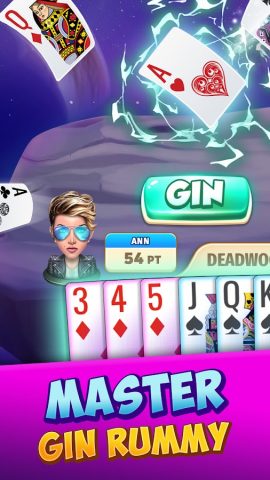 Gin Rummy Stars — Card Game — скриншот 1