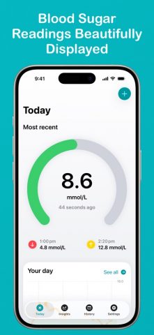 Glucomate: Diabetes Log Book для iOS — скриншот 1