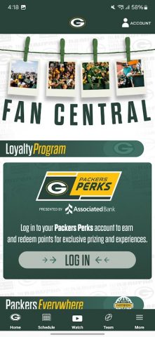 Green Bay Packers для Android — скриншот 3