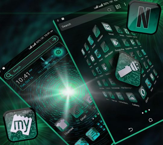 Hi Tech Launcher Theme для Android — скриншот 1