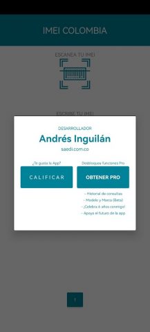 IMEI COLOMBIA для Android — скриншот 3
