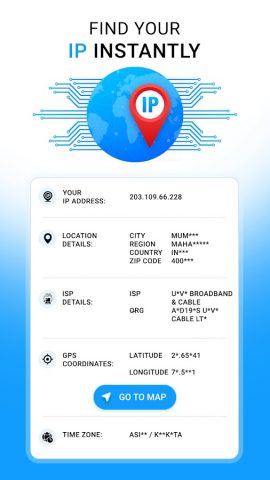 IP Location & Info Tracker для Android — скриншот 1