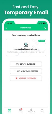 Instant Mail — disposable mail для Android — скриншот 1