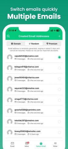 Instant Mail — disposable mail для Android — скриншот 3