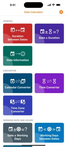 Калькулятор даты для iOS — скриншот 1