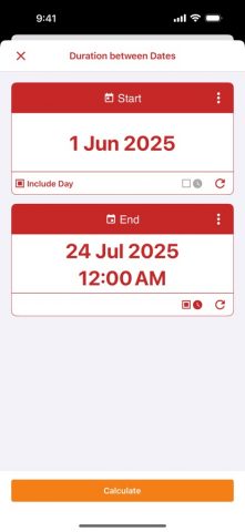 Калькулятор даты для iOS — скриншот 2