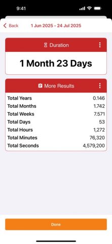 Калькулятор даты для iOS — скриншот 3