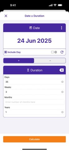 Калькулятор даты для iOS — скриншот 4