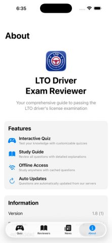 LTO Driver’s Exam Reviewer для iOS — скриншот 3