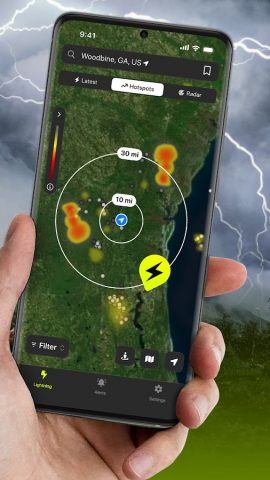 Lightning Tracker My Radar Map для Android — скриншот 2