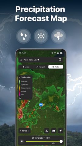 Lightning Tracker My Radar Map для Android — скриншот 5