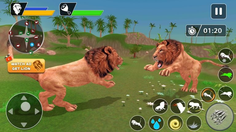 Lion Games Animal Simulator 3D для Android — скриншот 2