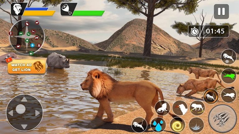Lion Games Animal Simulator 3D для Android — скриншот 4