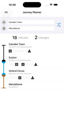 London Tube Live — Underground для iOS — скриншот 2