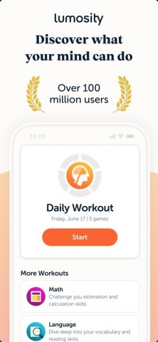 Lumosity – тренировка мозга для iOS — скриншот 1