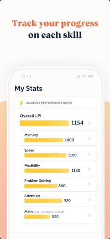 Lumosity – тренировка мозга для iOS — скриншот 4