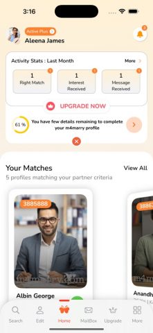 M4marry — Matrimony App для iOS — скриншот 1