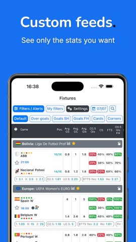 MakeYourStats — football stats для Android — скриншот 1