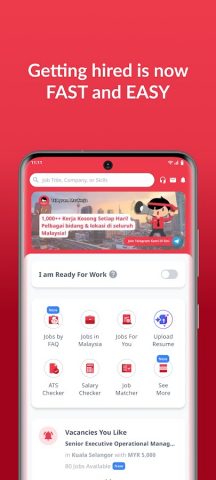 Maukerja — Malaysia Job Search для Android — скриншот 1