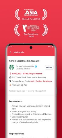 Maukerja — Malaysia Job Search для Android — скриншот 2