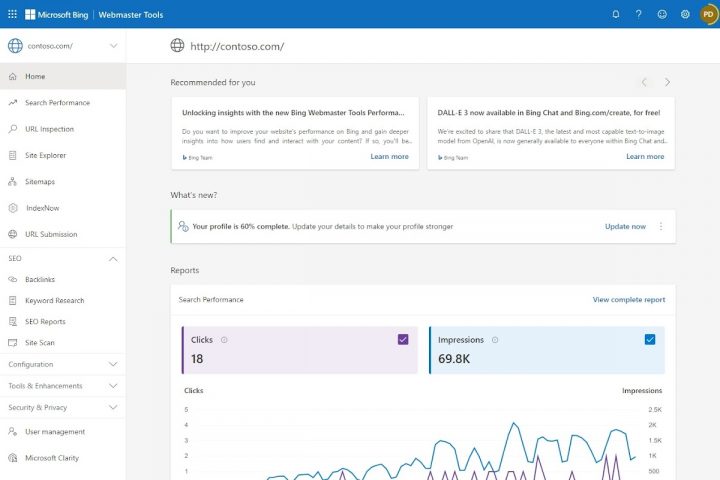 Microsoft Bing Webmaster Tools для Android — скриншот 5